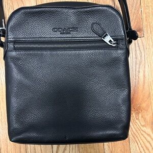 Coach Black Leather Messenger Bag